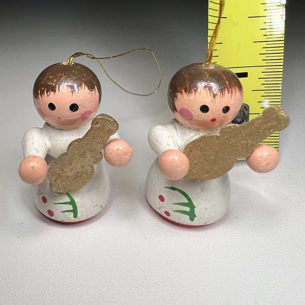 Vintage Wooden Angels Christmas Ornaments Without‎ Wings